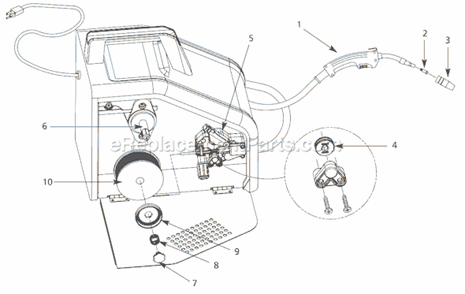 Page A Diagram and Parts List for WF2057  Campbell Hausfeld Welder